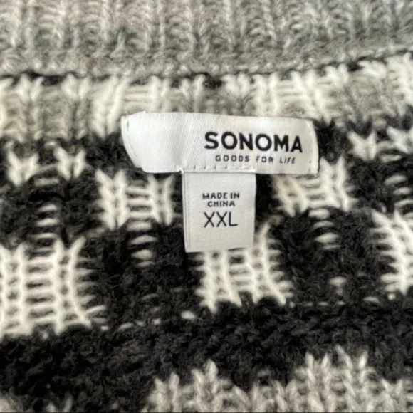 Sonoma Gray & Black Sweater XXL - Picture 3 of 4
